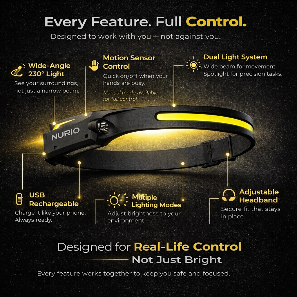 NURIO™ Wide-View Headlamp PRO