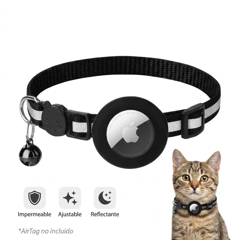 NurioTag™ - Collar Reflectante Compatible AirTag