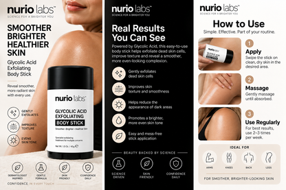 Nurio Smooth & Even Glycolic Body Stick